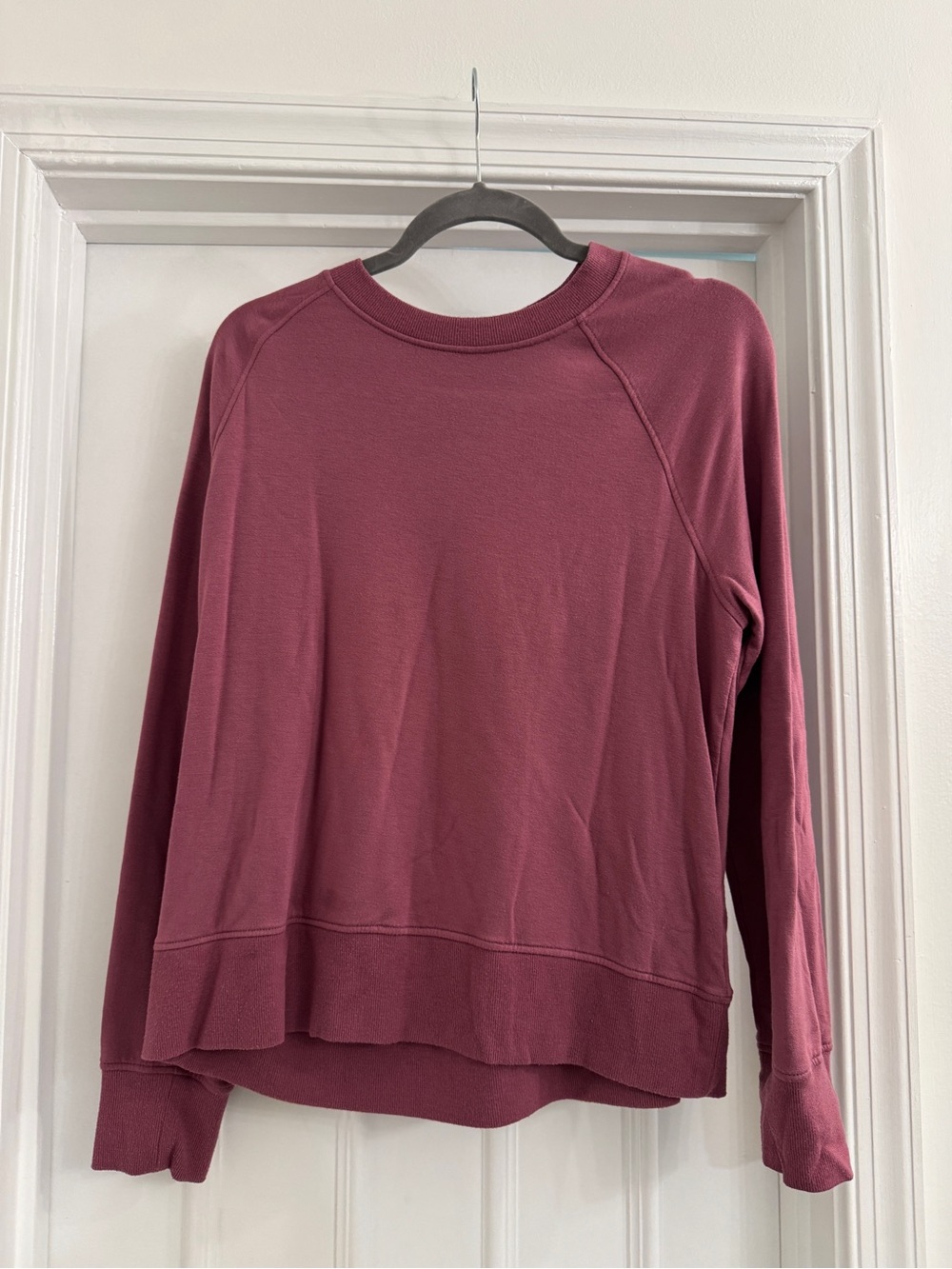 a new day Burgundy Crewneck Pullover Sweatshirt